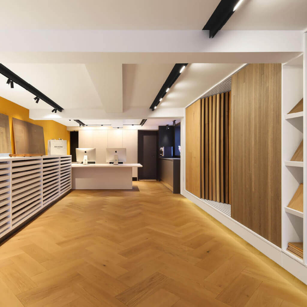 Bild des Showrooms von Wippler Parkett - Parkettverlegung, Parkettverleger Frankfurt und Rhein-Main